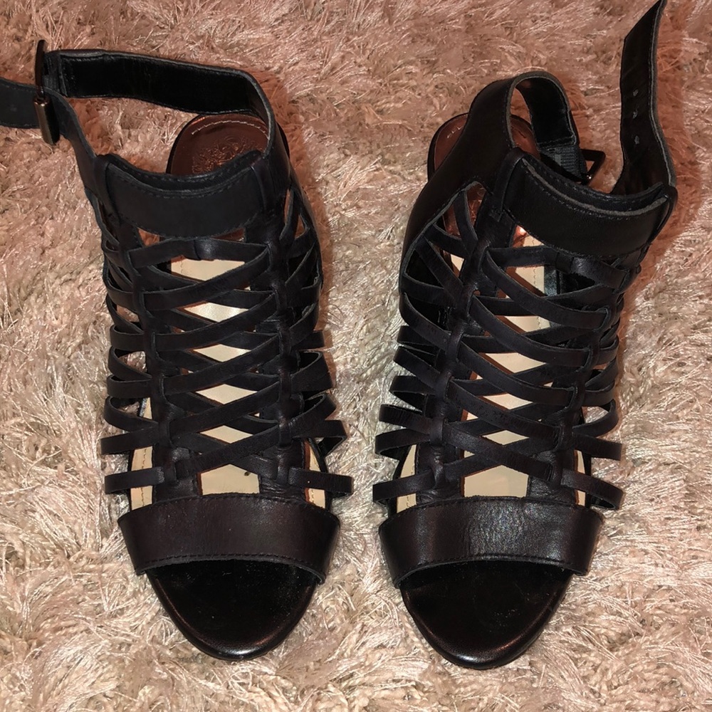 Black Vince Camuto Cage Heels